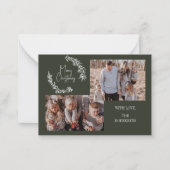 Weihnachtskarten für Familien-Foto Mitteilungskarte (Vorderseite)