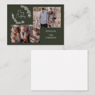 Weihnachtskarten für Familien-Foto Mitteilungskarte
