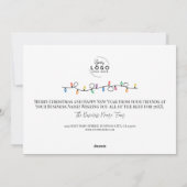 Weihnachtskarten für Festtage-Business-Logos Feiertagskarte (Rückseite)
