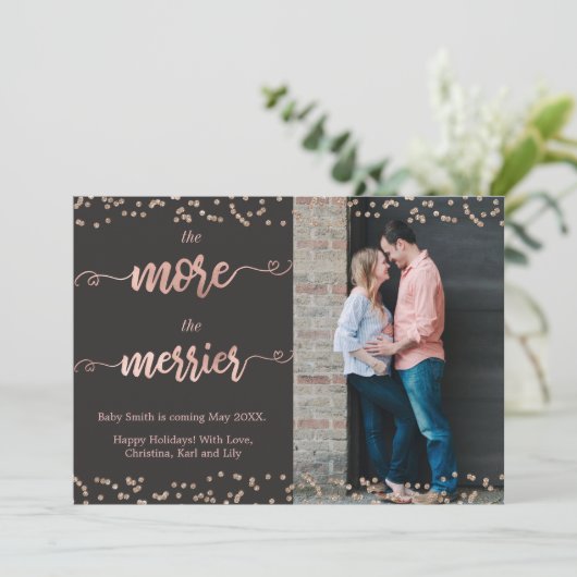 Weihnachtskarten für Fotos Ankündigung (Stehend Vorderseite)