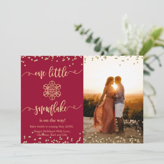 Weihnachtskarten für Fotos Ankündigung (Stehend Vorderseite)