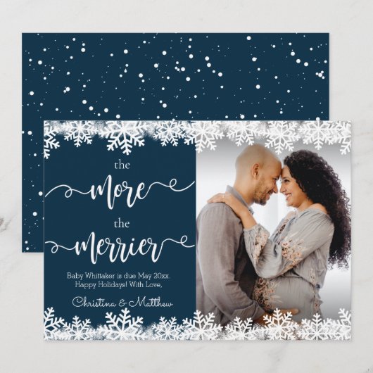 Weihnachtskarten für Fotos Ankündigung (Vorne/Hinten)