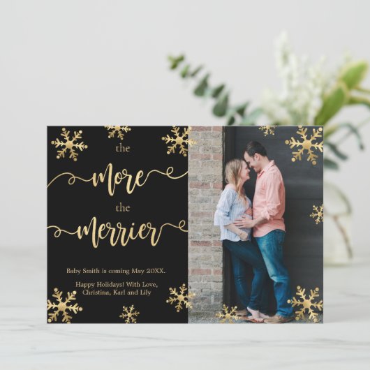Weihnachtskarten für Fotos Ankündigung (Stehend Vorderseite)