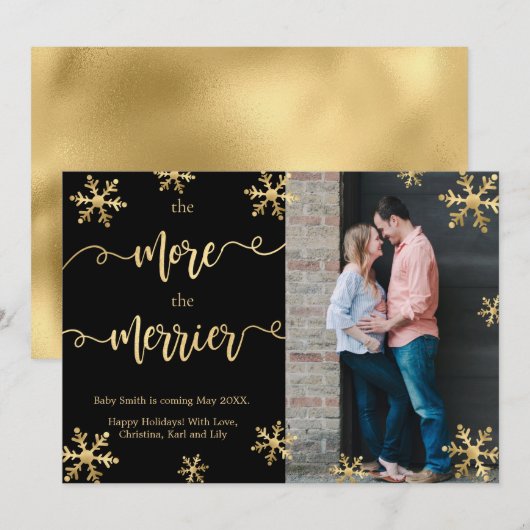 Weihnachtskarten für Fotos Ankündigung (Vorne/Hinten)