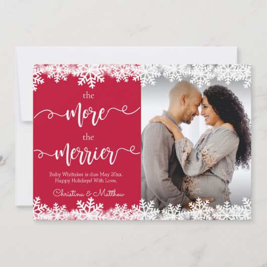 Weihnachtskarten für Fotos Ankündigung (Vorderseite)