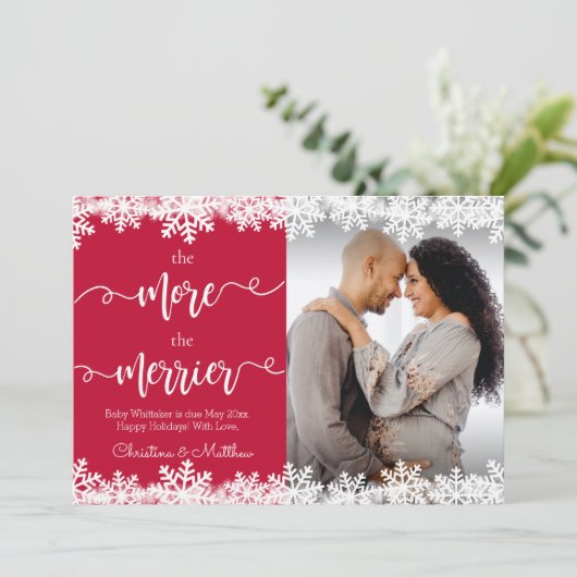 Weihnachtskarten für Fotos Ankündigung (Stehend Vorderseite)