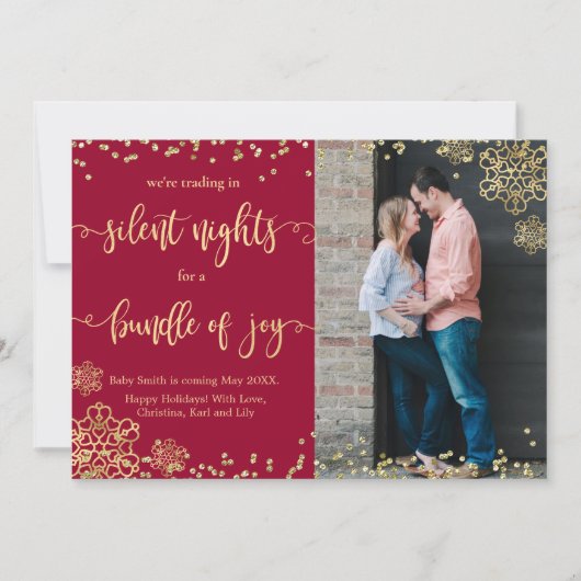 Weihnachtskarten für Fotos Ankündigung (Vorderseite)