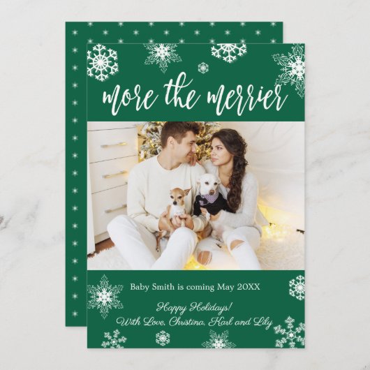 Weihnachtskarten für Fotos Einladung (Vorne/Hinten)