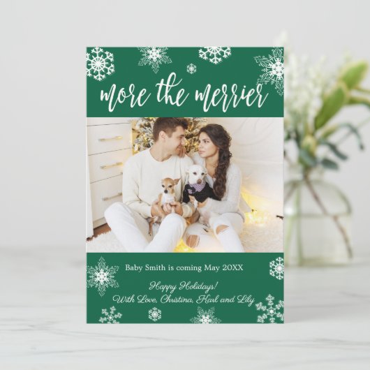 Weihnachtskarten für Fotos Einladung (Stehend Vorderseite)