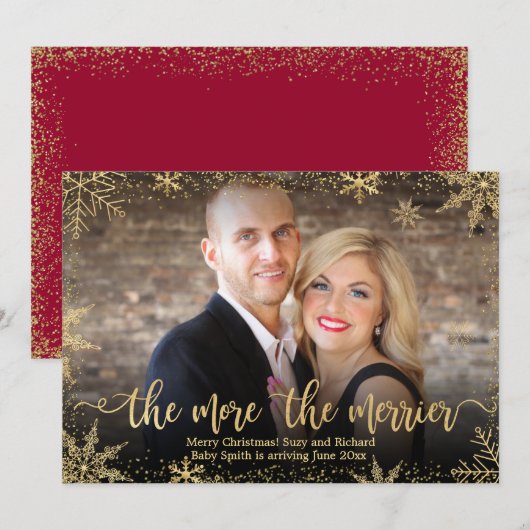 Weihnachtskarten für Fotos Einladung (Vorne/Hinten)