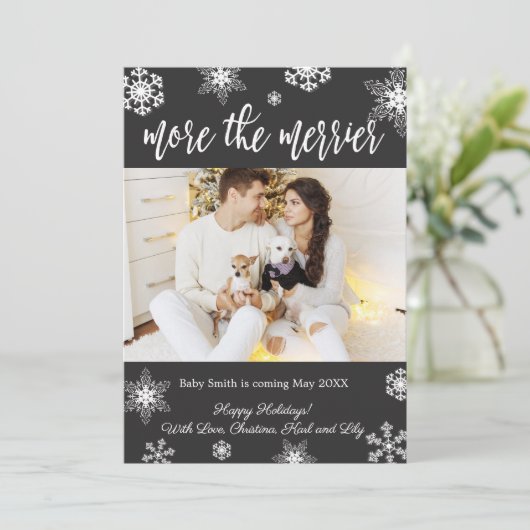 Weihnachtskarten für Fotos Einladung (Stehend Vorderseite)