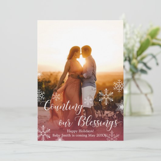 Weihnachtskarten für Fotos Einladung (Stehend Vorderseite)