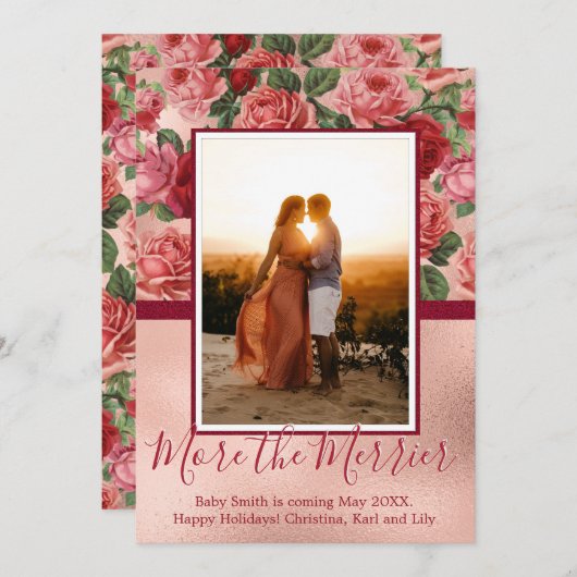 Weihnachtskarten für Fotos Einladung (Vorne/Hinten)