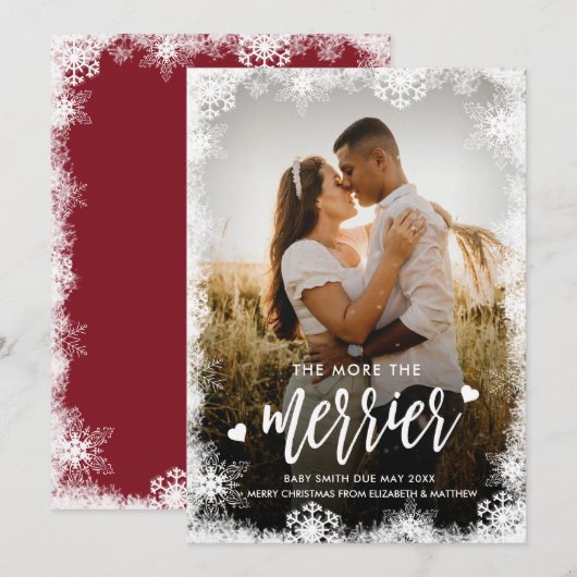 Weihnachtskarten für Fotos Einladung (Vorne/Hinten)