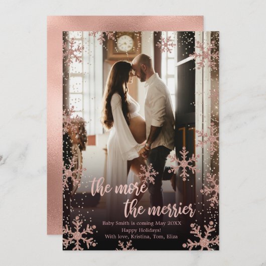 Weihnachtskarten für Fotos Einladung (Vorne/Hinten)