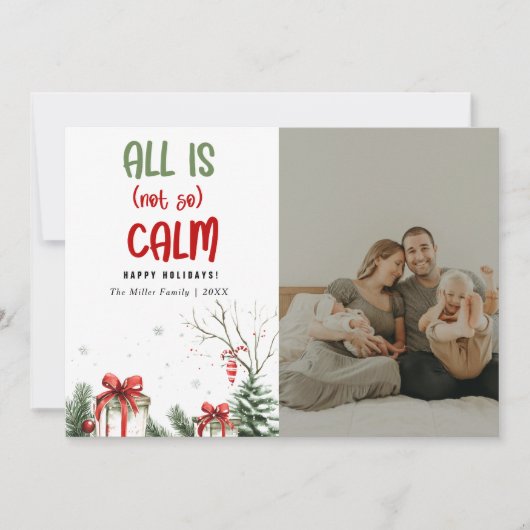 Weihnachtskarten für Fotos Feiertagskarte (Vorderseite)