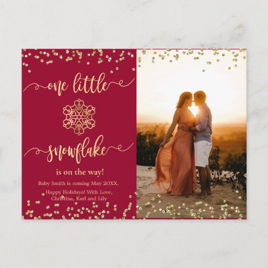 Weihnachtskarten für Fotos Feiertagspostkarte (Vorderseite)