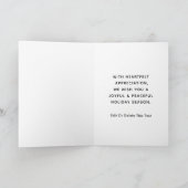 Weihnachtskarten für Freiwillige Wertschätzung Feiertagskarte (Innenseite)