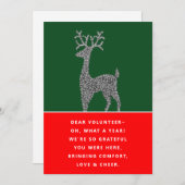 Weihnachtskarten für Freiwillige Wertschätzung Feiertagskarte (Vorne/Hinten)