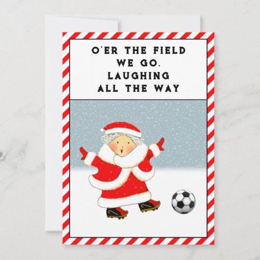 Weihnachtskarten für Fußball Feiertagskarte (Vorderseite)