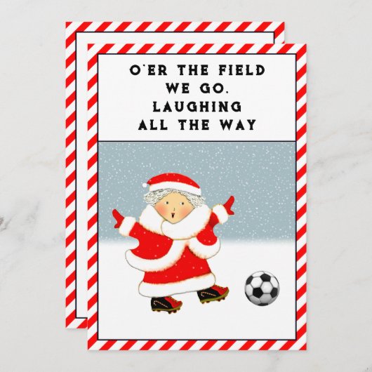 Weihnachtskarten für Fußball Feiertagskarte (Vorne/Hinten)