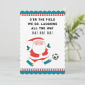 Weihnachtskarten für Fußball Feiertagskarte (Stehend Vorderseite)