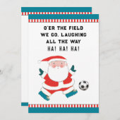 Weihnachtskarten für Fußball Feiertagskarte (Vorne/Hinten)