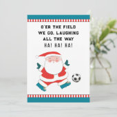 Weihnachtskarten für Fußball Feiertagskarte (Stehend Vorderseite)