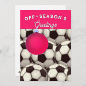 Weihnachtskarten für Fußball Feiertagskarte (Vorne/Hinten)