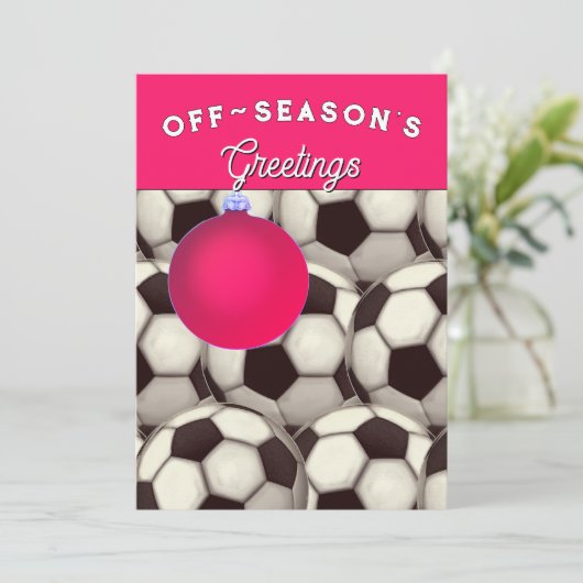 Weihnachtskarten für Fußball Feiertagskarte (Stehend Vorderseite)