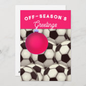 Weihnachtskarten für Fußball Feiertagskarte (Vorne/Hinten)