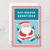 Weihnachtskarten für Fußball Feiertagskarte (Vorne/Hinten)