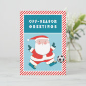 Weihnachtskarten für Fußball Feiertagskarte (Stehend Vorderseite)