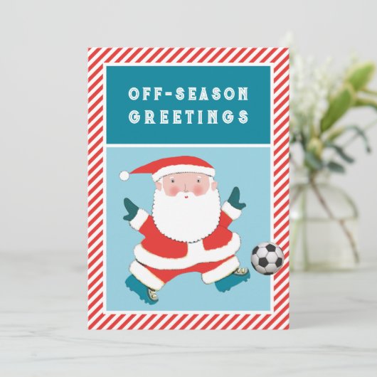 Weihnachtskarten für Fußball Feiertagskarte (Stehend Vorderseite)