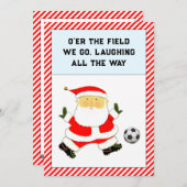 Weihnachtskarten für Fußball Feiertagskarte (Vorne/Hinten)