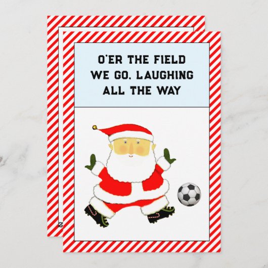 Weihnachtskarten für Fußball Feiertagskarte (Vorne/Hinten)