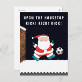 Weihnachtskarten für Fußball Feiertagspostkarte (Vorne/Hinten)