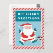 Weihnachtskarten für Fußball Feiertagspostkarte (Vorne/Hinten)