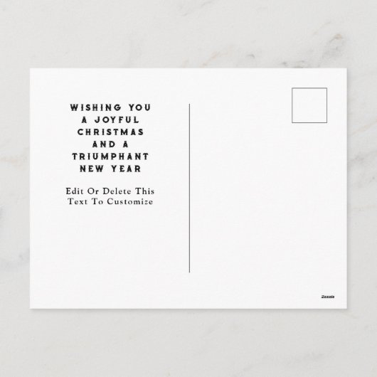 Weihnachtskarten für Fußball Feiertagspostkarte (Rückseite)