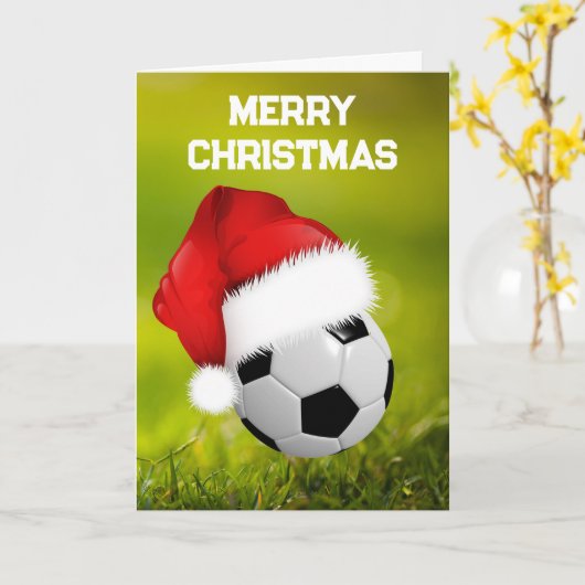 Weihnachtskarten für Fußball und Weihnachtsmann Karte (Gelbe Blume)