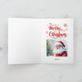 Weihnachtskarten für Fußball und Weihnachtsmann Karte (Innenseite)