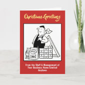 Weihnachtskarten für Gebäude oder Hausbauer Feiertagskarte (Vorderseite)