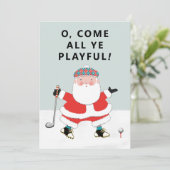 Weihnachtskarten für Golf (Stehend Vorderseite)