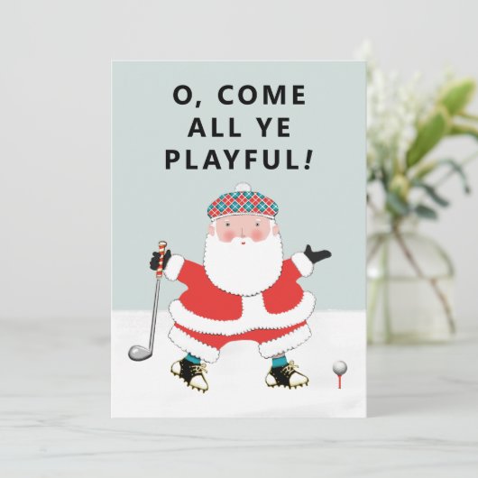 Weihnachtskarten für Golf (Stehend Vorderseite)