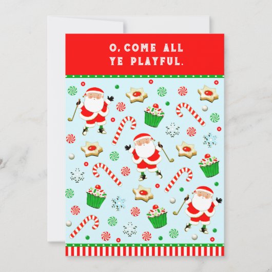 Weihnachtskarten für Golf (Vorderseite)