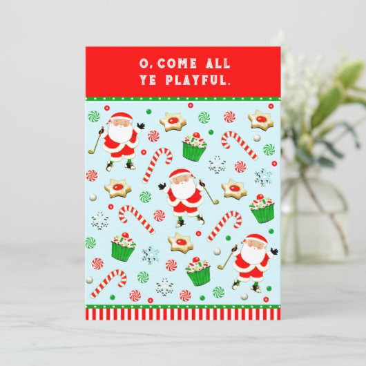 Weihnachtskarten für Golf (Stehend Vorderseite)