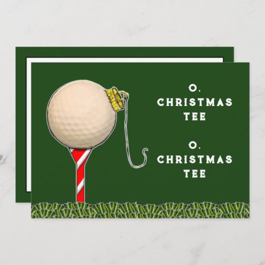 Weihnachtskarten für Golf Einladung (Vorne/Hinten)
