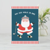 Weihnachtskarten für Golf Feiertagskarte (Stehend Vorderseite)