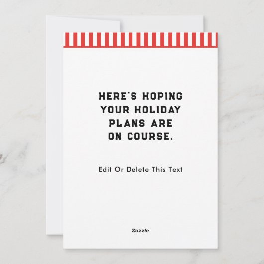 Weihnachtskarten für Golf Feiertagskarte (Rückseite)