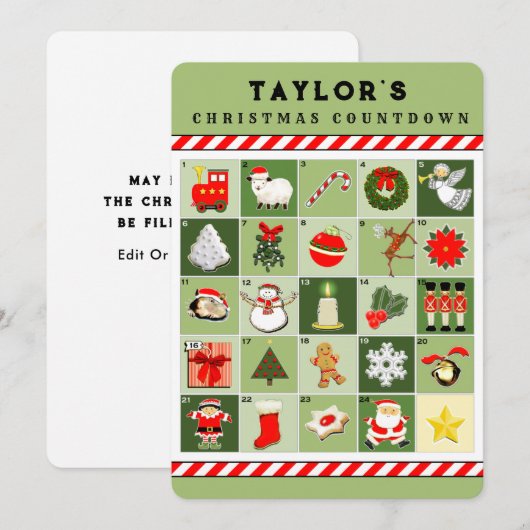 Weihnachtskarten für Großkinder Dankeskarte (Vorne/Hinten)